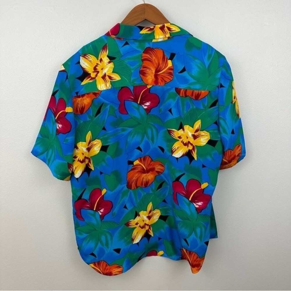 TanJay Two Piece Set Floral Short Sleeve & Button-Up Size 18 Hawaiian Vacation - Picture 2 of 12